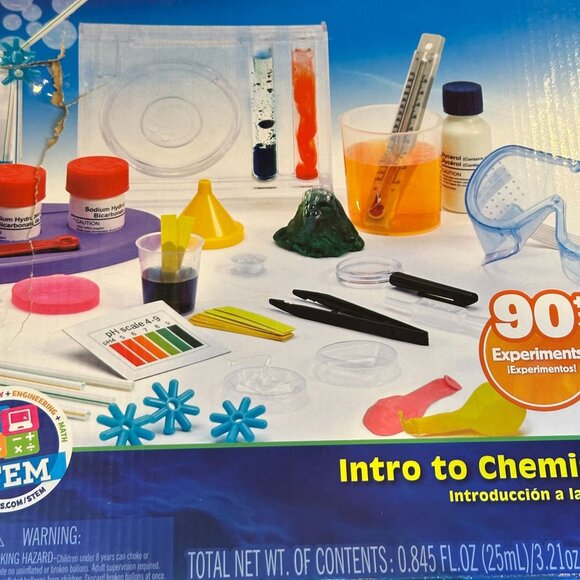 Edu-Science Lab Intro Chemistry STEM Kit Toys R Us READ Sealed 90+ Experiments - Picture 13 of 15